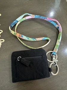EUC Vera Bradley Floral Id Lanyard Key Chain AND Card Wallet - Picture 1 of 3