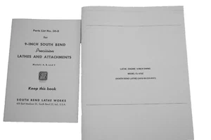 9-Inch Model A B C South Bend Metal Lathe Works Parts 30-B Manual Parts Catalog - Picture 1 of 12