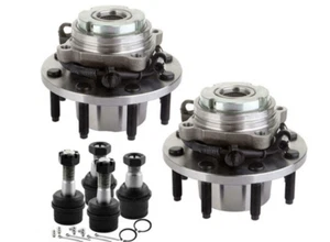 Pair Front Wheel Hub Bearing+Ball Joints For F-250 F-350 4WD 99-2004 5.4L A13NJ - Picture 1 of 6