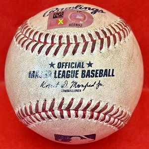 EUGENIO SUAREZ '24 AZ D-BACKS RBI Sacrifice Fly MLB Game Used Baseball MARINERS - Picture 1 of 4