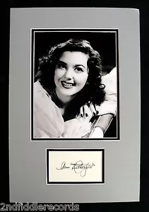 ANN RUTHERFORD - Rara Pantalla de Foto Autografiada Enmarañada - Se fue con el viento - Certificado de autenticidad - Imagen 1 de 3