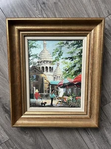 French Acrylic Painting MAURIN Serpolette "Paris Sacred Heart of Montmartre" - Picture 1 of 6