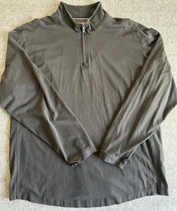 Tommy Bahama Men's 1/3 Zip Large Black Long Sleeve Pullover RN#86549 Logo Sz XXL - Picture 1 of 11