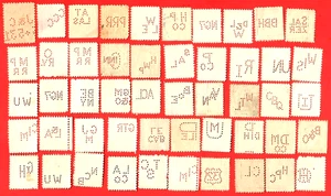 U. S. PERFIN Stamps Used 44 😊 - Picture 1 of 2