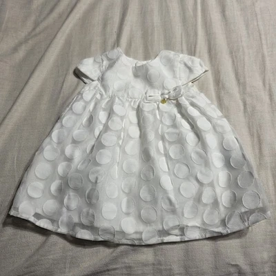 Vestido Mayoral Recién Nacido Niña Bebé 12m 80 Cm Meses Blanco Lazo Forrado Botón Foto 1 de 4