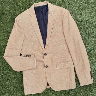 J. Crew Ludow Italian Cloth Linen Blend Single Breast Tan Sports Coat Blazer 34S - Image 1 of 4