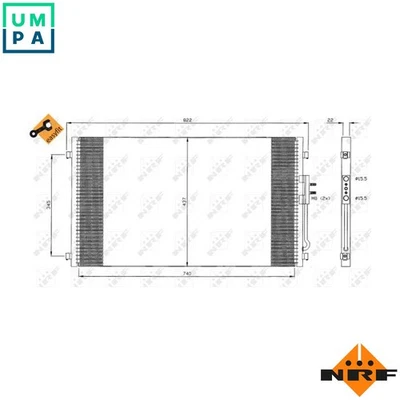 CONDENSER AIR CONDITIONING 35383 FOR DODGE CHRYSLER GRAND/VOYAGER/IV TOWN/& 2.4L - Image 1 of 4