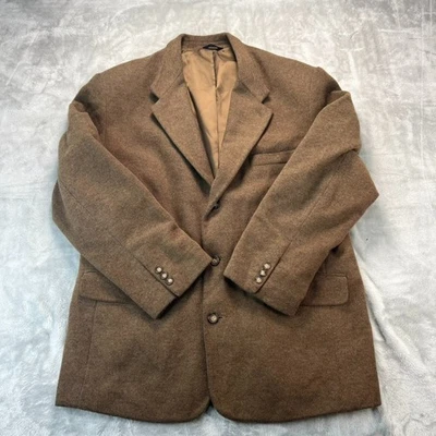 VTG Gap Coat Blazer Mens XL Brown 3 Button Single Breasted Shetland Sport - Image 1 of 4