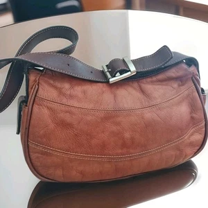 GIANNI CONTI Tan Leather Shoulder Bag Hobo Bag Italian Quality Leather Handbag. - Picture 1 of 11