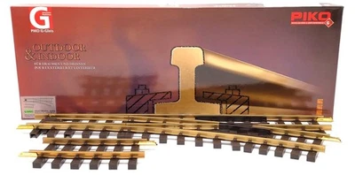 Piko 35223 G R5 22.5° Brass Manual Right Switch Turnout - Image 1 of 3