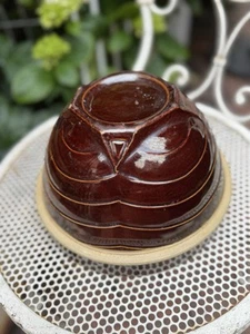 Vintage Pottery Yellow ware Crock high Glazed Mixing Bread Bowl Ruffle Ring ware - Imagen 1 de 18