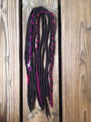 Wool Dread Extension Locks Dreadlocks Double Ended Handmade - Bild 1 von 2