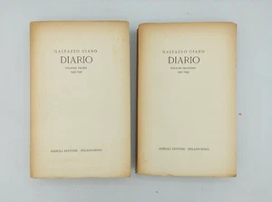 "DIARIO - 2 Volumi 1939-1943" Galeazzo CIANO, Rizzoli 1948 5°ed NO SOVRACCOPERTE - Picture 1 of 7