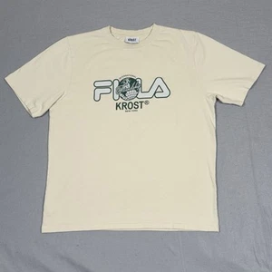 FILA X KROST Oversized Tee Shirt Mens Size Medium Cream Urban Outfitters UA NY - Picture 1 of 11