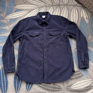 J. Crew Re-Imagined Herren Cord Langarm Button Down Navy Blau Größe XXLT - Bild 1 von 7