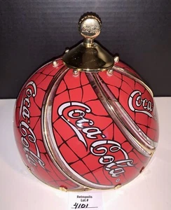 Coca Cola Red Spiral Glass Tiffany Style Lamp Shade - Picture 1 of 17