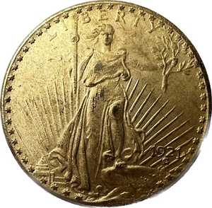 Replik des ikonischen 20-Dollar-St.-Gaudens-Goldstücks von 1921 - Bild 1 von 11