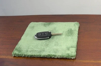 Handmade Kitchen Placemats Indoor & Outdoor Small Rugs Indien Green Table Mat - Image 1 of 4