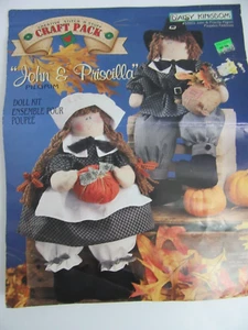 Daisy Kingdom 32601 John & Priscilla Pilgrim Craft Pack bambola kit punto N roba - Foto 1 di 2