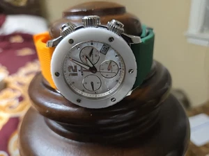 Edox Chrono Offshore 1 10403 White/REPLACED WITH SILICONE BAND - Picture 1 of 5