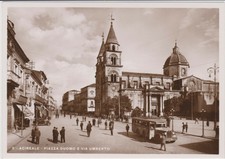 ACIREALE CATANIA CORRIERA IN PIAZZA DUOMO E VIA UMBERTO ANIMATA 1938 SUPER !