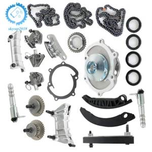 Timing Chain Kit Water Pump VTC Solenoid For  07-16 Cadillac Buick Suzuki 3.6L - Foto 1 di 17