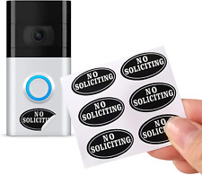 Small No Soliciting Sign for House,6Pack No Soliciting Stickers Glow in the Dark
