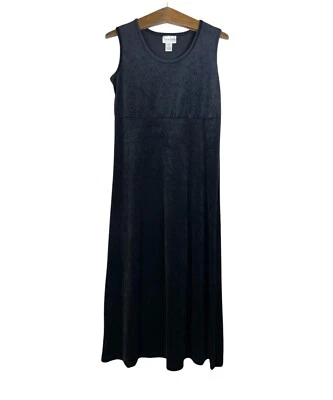 Vestido longo Diane Von Furstenberg VINTAGE The Color Authority veludo preto tamanho M - Imagem 1 de 4