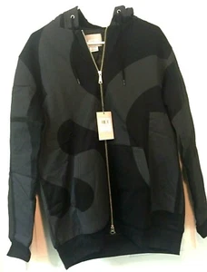 Sudadera con capucha acolchada ASICS Tiger DOP FZ negra grande o extra grande cremallera completa $150 - Imagen 1 de 7