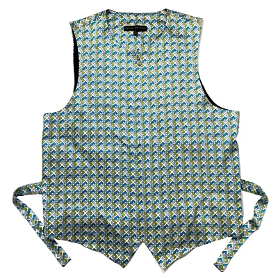 Creme De Silk Vest 100% Silk Soft Touch Full Zip, Multi Color, men’s M - Image 1 of 4