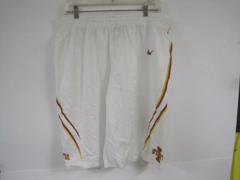 Authentic Iowa State Cyclones Basketball Team Game Shorts Nike White SIZE 36 +2 Cover