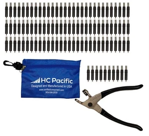 Je 100 C5/32 Cleco Verschlüsse (Made in USA) mit Cleco Zange & Tasche - Bild 1 von 1