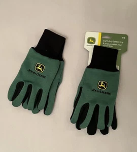 john deere youth light duty cotton grip 2 Pairs Glove - Picture 1 of 1