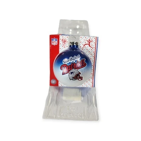 NFL New England Patriots Sports Collectors Unique Glass Ball Christmas Ornament Cover