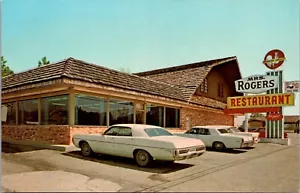 Postal Claxton Georgia Mrs Rogers Restaurante Comedor Cromo 1972 SO - Imagen 1 de 2