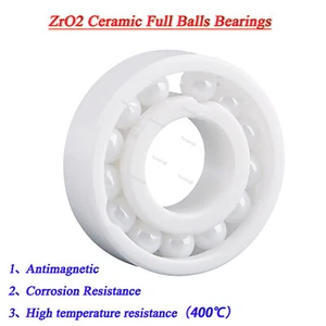 ZrO2 Ceramic Bearing Zirconia-Open-Full Ball Bearings 683 -6212 Choose your size - Picture 1 of 9