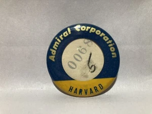 ADMIRAL CORPORATION DIXON 1.75" insignia de empleado botón pinback Harvard, Il - Imagen 1 de 3