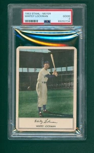 1953 Stahl-Meyer Baseball Card - Whitey Lockman, PSA 2 Good - Picture 1 of 2
