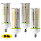 4 Pack-300W LED Corn Light For Workshop Warehouse Store High Bay Corn Bulb 5000K
