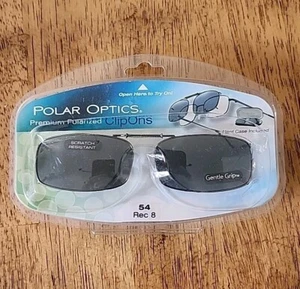 Polar Optics 54 rec 8 Polarized Black Full Frame clip on Sunglasses W/ Case NIB - Picture 1 of 3