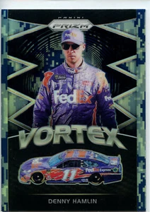 2018 Panini Prizm Racing NASCAR Vortex CAMO Parallel #59 Denny Hamlin - Picture 1 of 2