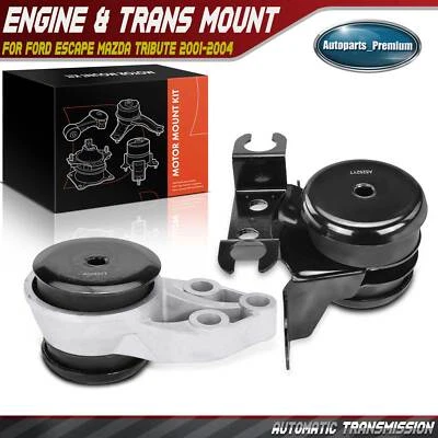 2x Engine Motor & Transmission Mount for Ford Escape Mazda Tribute Auto Trans. - Image 1 of 4
