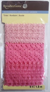 RECOLLECTIONS Embellishments TRIM - PINK - 6 ft - Picture 1 of 2