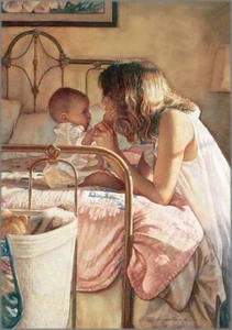 Steve Hanks Mother and Child Bond S/N lithograph Baby Newborn - Picture 1 of 1
