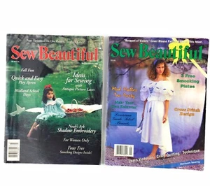 2 Sew Beautiful Magazine 1992 1994 Smocking Heirloom Martha Pullen - Imagen 1 de 14
