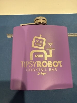 "Frasco de bar de cócteles robot púrpura Tipsy 3,5""x3,5""x,75""" Foto 1 de 4