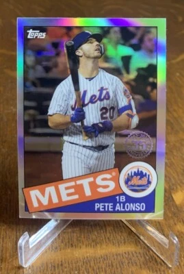 2020 Topps Chrome Pete Alonso 35th Anniversary #85TC-18 New York Mets G1 - Image 1 of 4