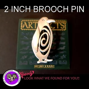 "JJ" Jonette Jewelry Silver Pewter 'Penguin" Art Deco Pin Free Shipping - Bild 1 von 1