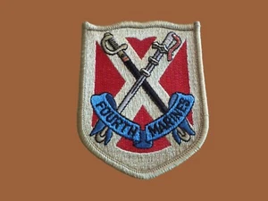 U.S. MILITARY MARINE CORPS FOURTH MARINES PATCH 4th USMC - Picture 1 of 3