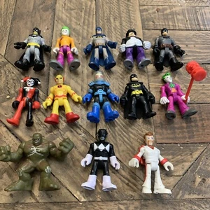 LOT 13 Fisher-Price Imaginext DC Super Friends COMIC figure BATMAN JOKER Toys - Picture 1 of 2